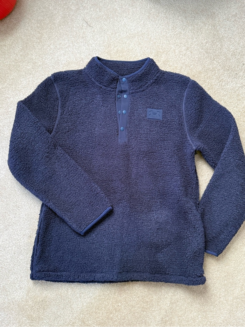 Under Armour Navy Sherpa Snap-Front Pullover